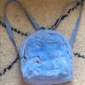 mini backpack fluffy